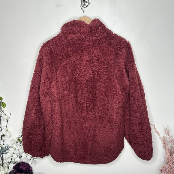 LULULEMON Warm Restore Sherpa Pullover Savannah Rust Red Sz M/L - Picture 3 of 6
